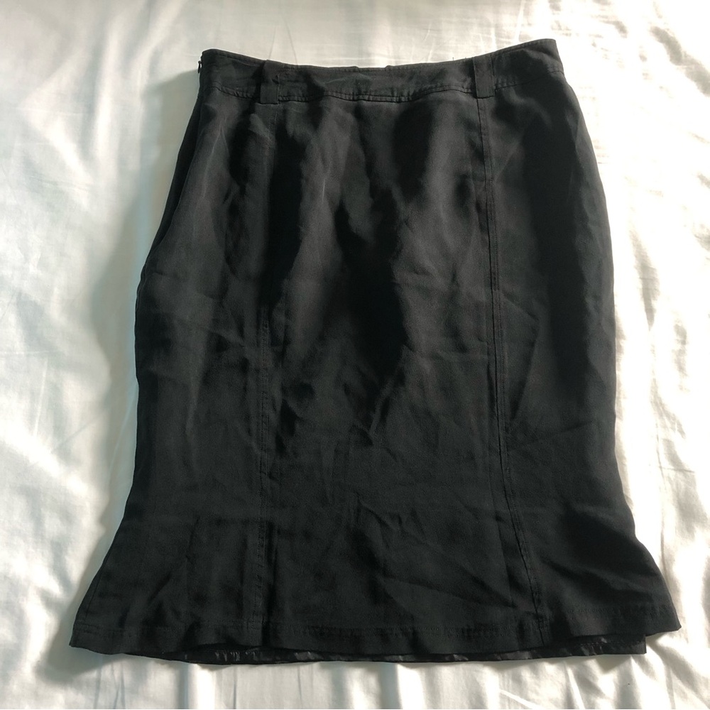 Vintage Silk Pencil Skirt